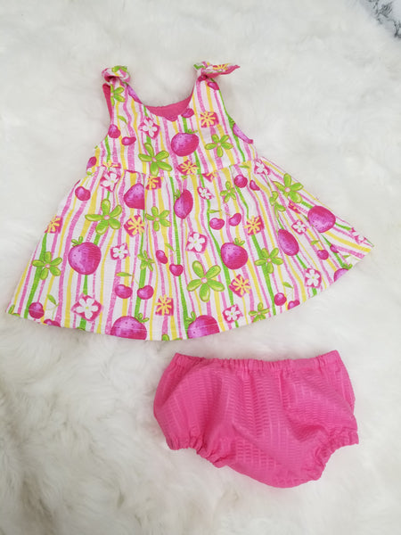 RGT Strawberry, stripes and diaper cover NB