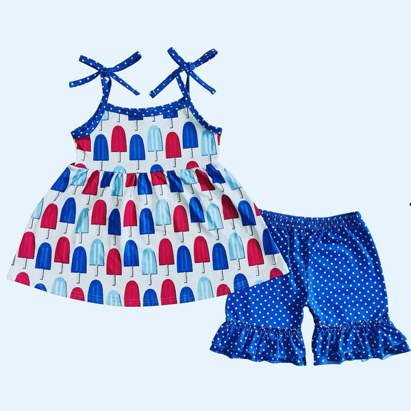 LL 4th of July Popsicles Shirt and Shorts