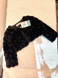 AC Black Cuddler Fur Bolero