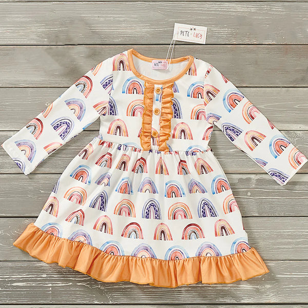 Pre-Order AC Watercolor Rainbows Dress
