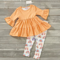 Pre-Order AC Watercolor Rainbows Pant Set (yellow)