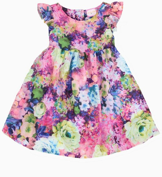 LL Blooming-Field Angel Sleeves Dress Girls & Toddlers