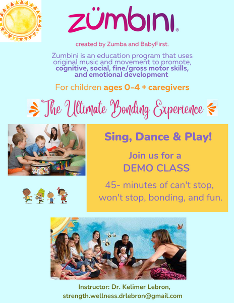 #ZUMB FREE Zumbini DEMO Class, Wednesdays @ 10:30 am