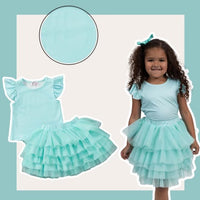 Top and Tutu set - Blue (Preorder)