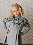 AC Gray & Black Leopard Print Long Sleeve Sweater