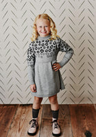 AC Gray & Black Leopard Print Long Sleeve Sweater