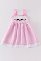 French Knot pink dress