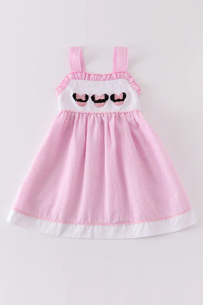 French Knot pink dress