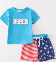 LL PATRIOTIC POPSICLE EMBROIDERY BOY SET