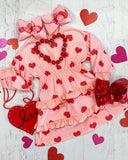 AC Ruffles & Hearts Pink Dress