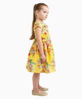 Vintage Style Peter Pan Collar Dresses Bird Yellow