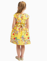 Vintage Style Peter Pan Collar Dresses Bird Yellow