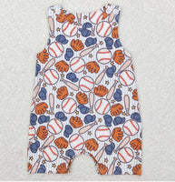 Baby Boys Baseball Sleeveless Rompers