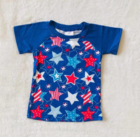 Baby Boys Star Short Sleeve Shirts