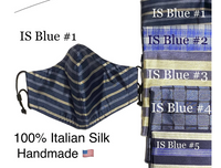 AC Blue & Gold 100% Italian silk mask