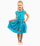 LL Turquoise Vintage Style Peter Pan Collar Dresses Galaxy