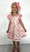 Peach Blossom Girls Dress