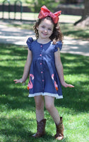 AC Flamingo Applique Dress