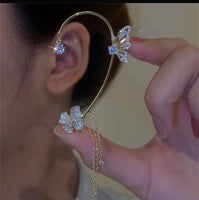 Sun Butterfly tassel earrings