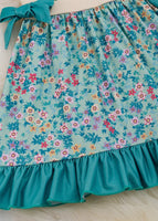 LL Easter Teal Floral Dress