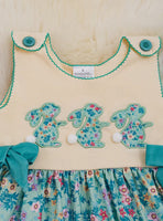 LL Easter Teal Floral Dress