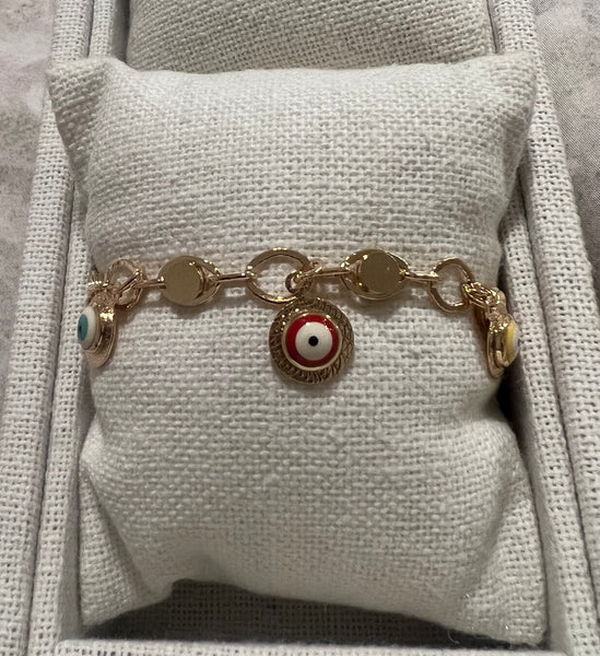 Sun evil eye bracelet