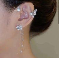 Sun Butterfly tassel earrings