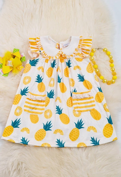 Pineapple-Printed Relax Fit Dress