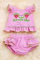 Watermelon Applique Baby Set