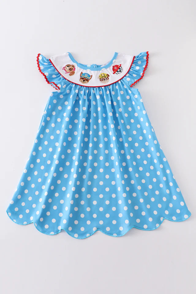 Paw Police Blue Embroidery – AnnaCalisa.com