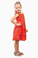 Girls Kids Vintage Audrey Hepburn Style Sizes Galaxy Red