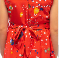 Girls Kids Vintage Audrey Hepburn Style Sizes Galaxy Red
