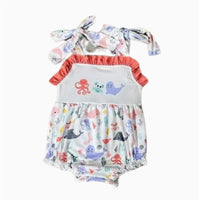 Whimsical Baby Romper Sea Life Friends Bubble - Kids Clothing