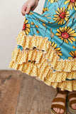 AC Sunflower Gingham 3 Ruffle Dress