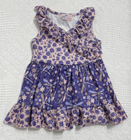 AC Purple Floral Dragonfly Dress