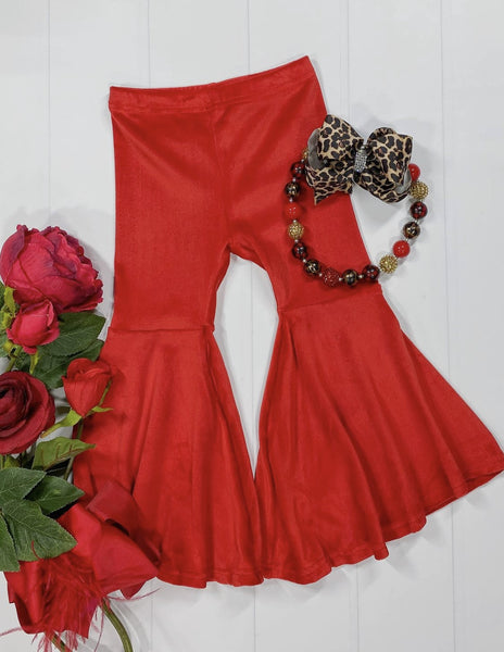 AC Red Bell Bottom Pants