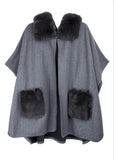 AC Saachi Delilah Faux Fur Pocketed Kimono