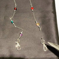 Rainbow Crystal Lanyard / Necklace and Earrings