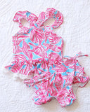 AC Seashells By The Sea Shore Samantha Ruffle Tankini Swim Set