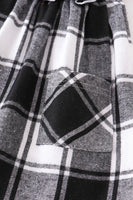 AC Girls Black & White Plaid Ruffle Dress