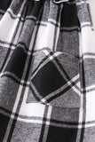 AC Girls Black & White Plaid Ruffle Dress