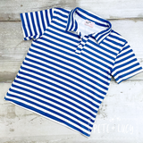 AC Boys Blue & White Stripes Shirt