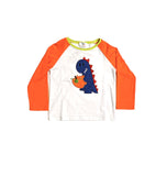 AC Bright Orange Dinosaur Long Sleeve Shirt