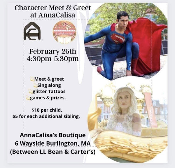 Meet & Greet Character @AnnaCalisa's Boutique