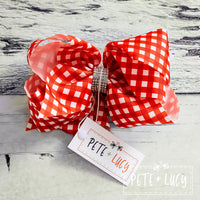 AC Christmas Mistletoe Deluxe Bow Hair Clip