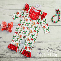 AC Christmas Mistletoe Girl Infant Romper
