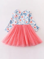 AC Coral Floral Tutu Dress