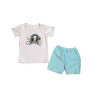 AC Farm-House Blue Shorts Set
