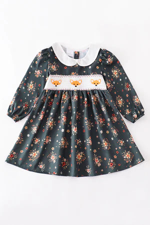 AC Girls Fox Floral Smock Dress