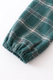 AC Girls Green Plaid Ruffle Dress